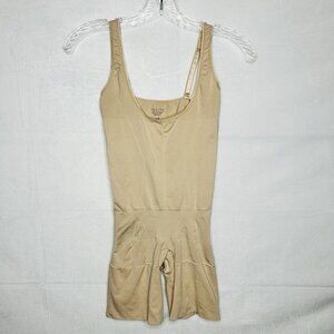 Assets By Spanx Women's Bodysuit Nude Sz Large Adjustable Straps Nylon/Spandex